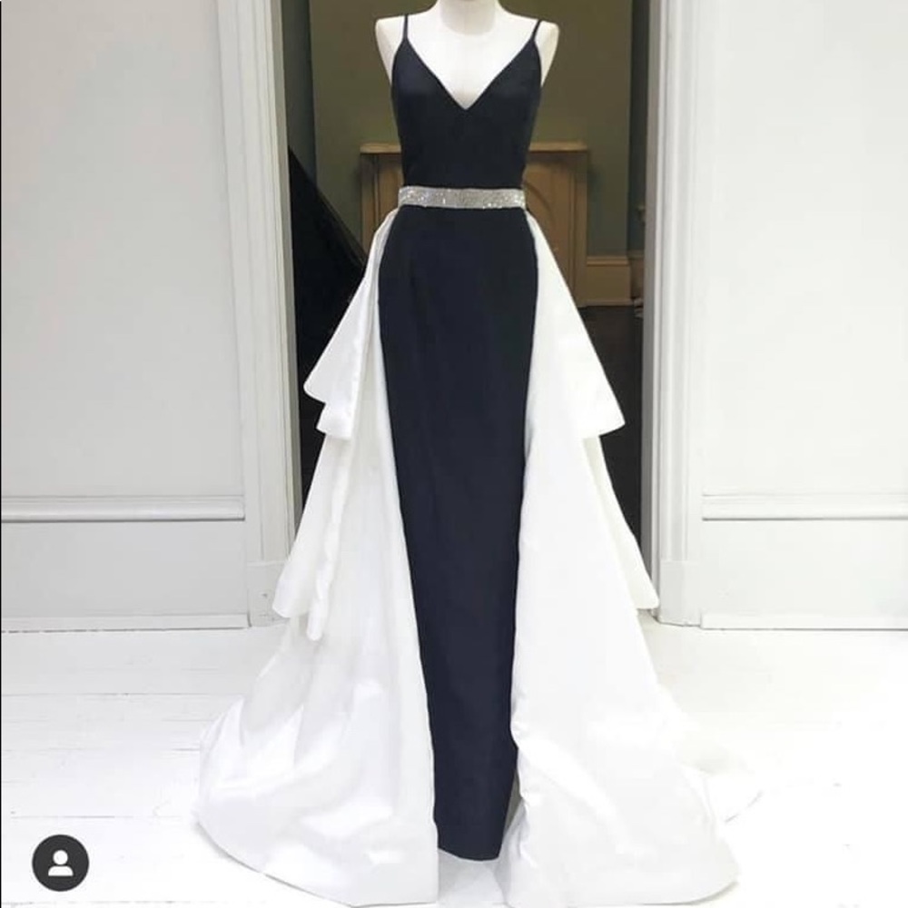 Sherri Hill Black and White Prom Dress